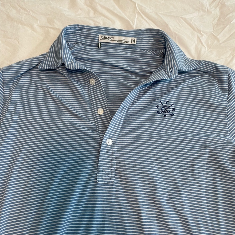 Men’s - Criquet - Medium. Striped Golf Polo